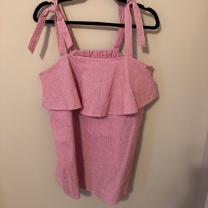 Tie straps maternity tank top